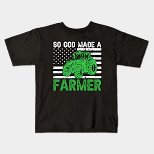 So God Made A Farmer, Kids T-Shirt
